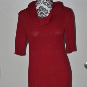 Women's Knit Dress with Draped Cowl NWT